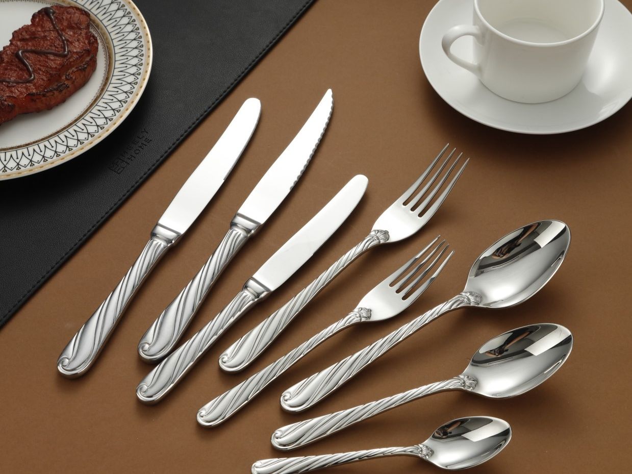 Twisted Rope Pattern Stainless Steel Flatware Set