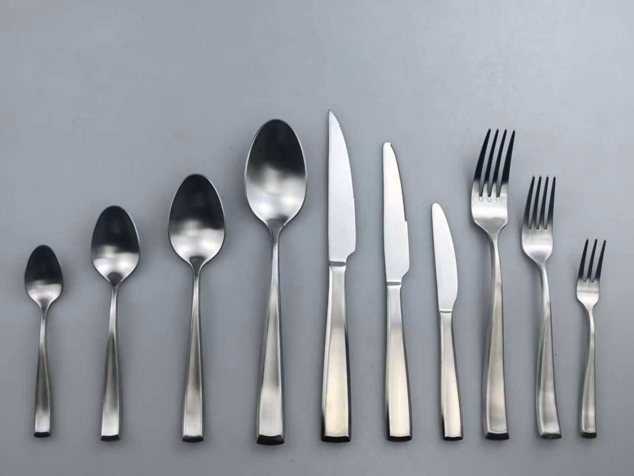 Matte Finish Stainless Steel Cutlery Set – Satin Flatware