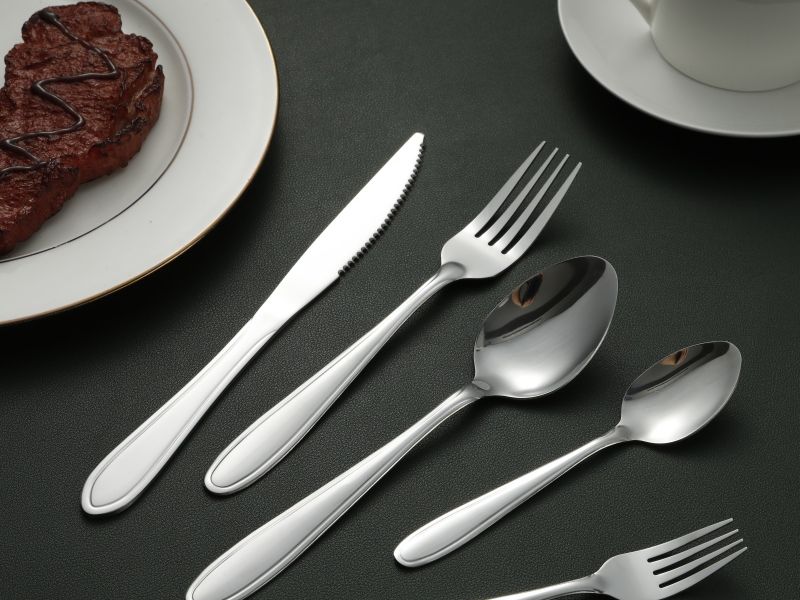 Classic Thin Line Silverware Cutlery Set